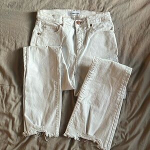 Trendy white jeans
